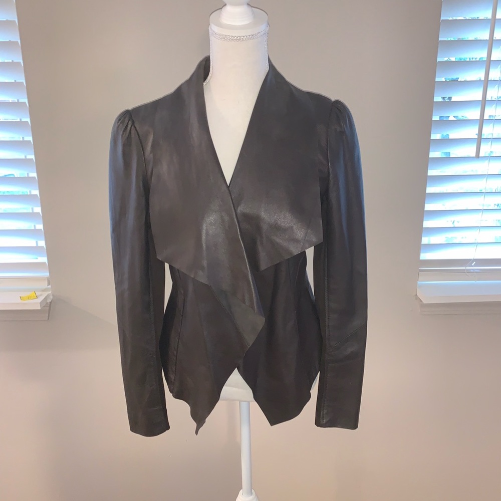 Brown leather jacket